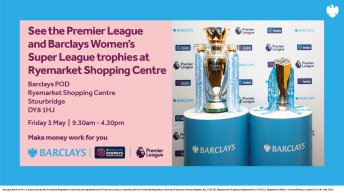 Premier League and Barclays Women’s Super League trophies come to Ryemarket
