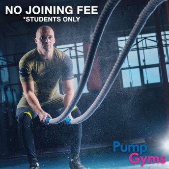 No Joining Fee at Pump Gyms (Students Only)