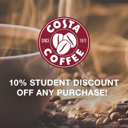 10% Student Discount at Costa Coffee